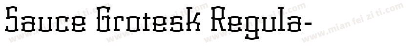 Sauce Grotesk Regula字体转换